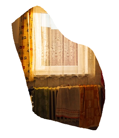 Window with curtains